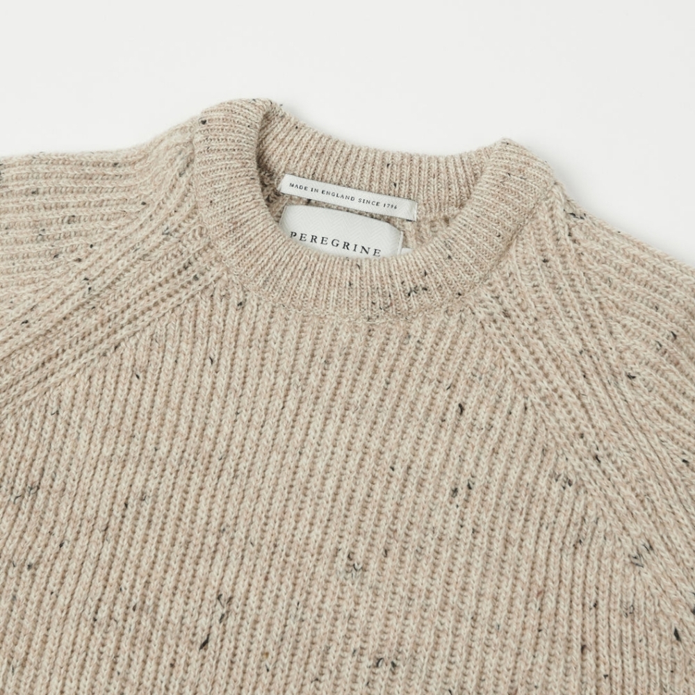 Peregrine British Wool Ford Crew Jumper oatmeal M - Picture 5 of 16